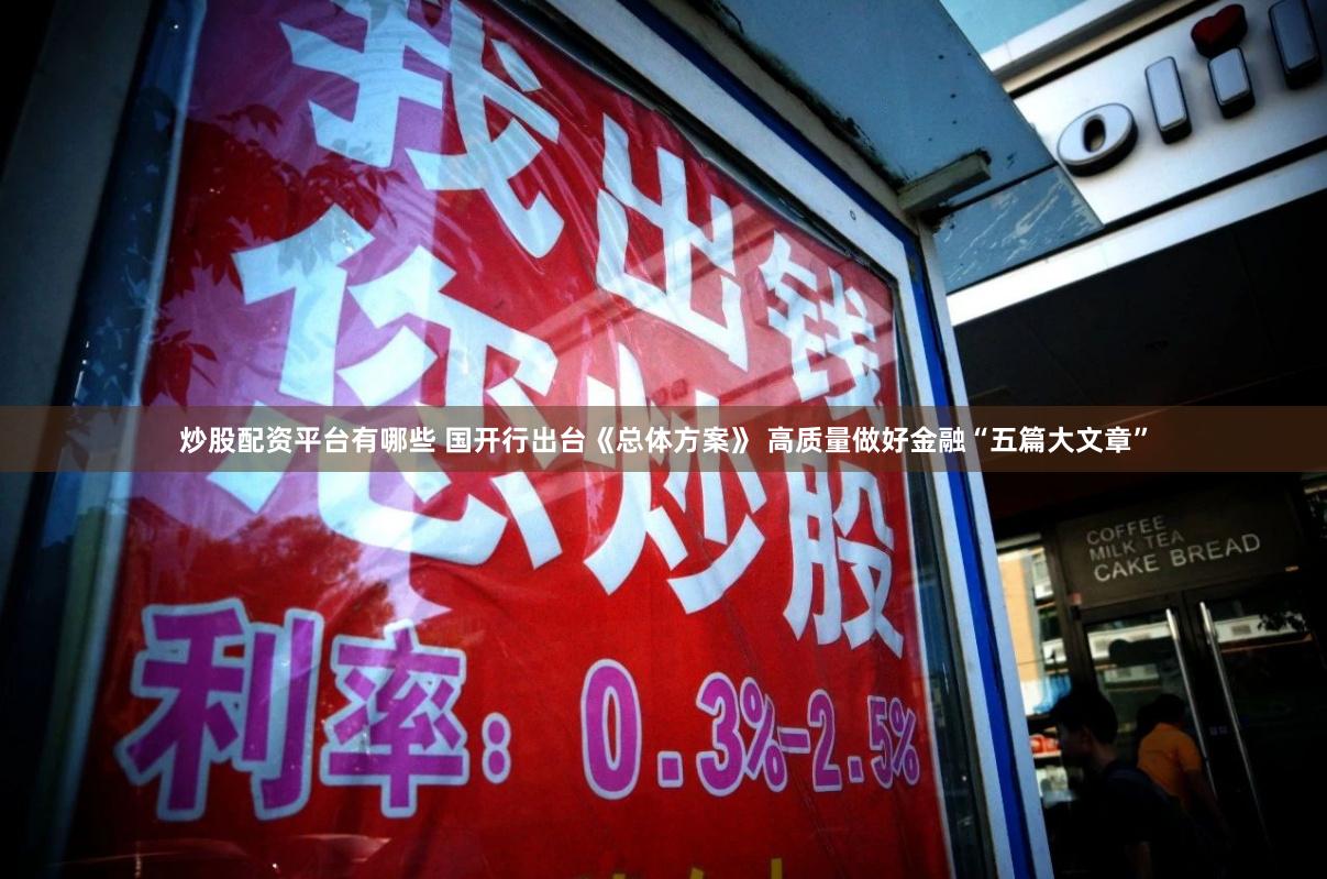 炒股配资平台有哪些 国开行出台《总体方案》 高质量做好金融“五篇大文章”